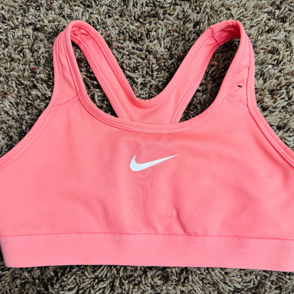 Nike Pink Salmon DriFit Sports Bra (unpadded)
